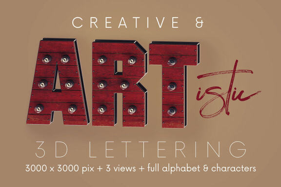 Steampunk Light - 3D Lettering