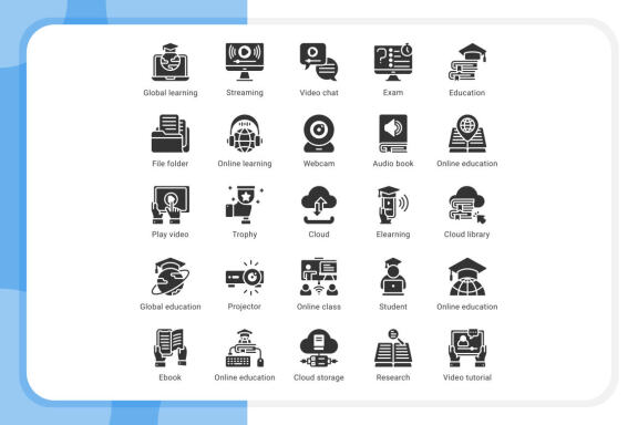 Online Learning Icon Pack