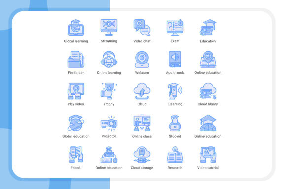 Online Learning Icon Pack