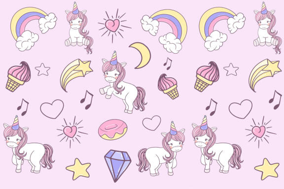 Baby Unicorn Pattern Design