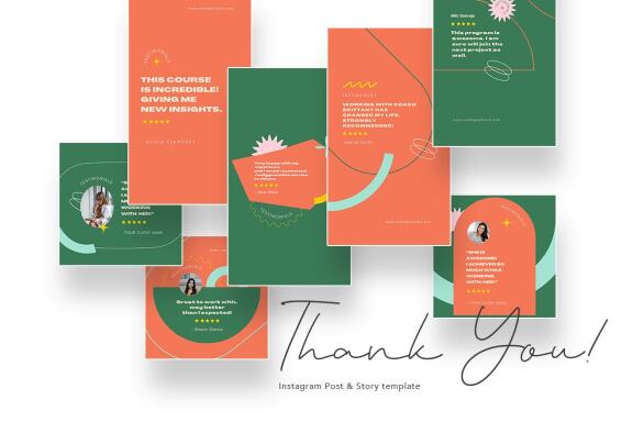 Bold Testimonial Instagram Canva