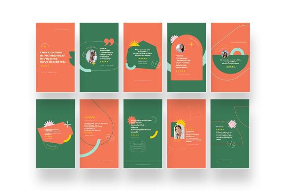 Bold Testimonial Instagram Canva