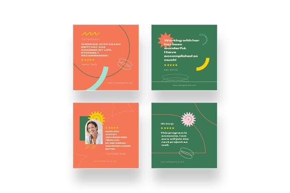 Bold Testimonial Instagram Canva
