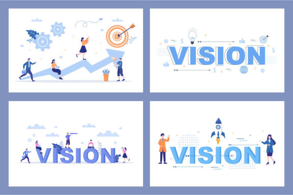 15 Business Vision And Target Illustration