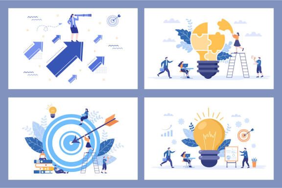 15 Business Vision And Target Illustration
