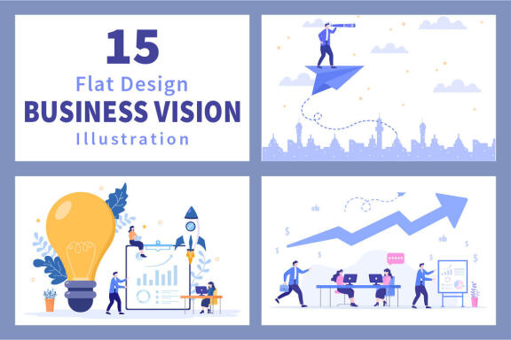 15 Business Vision And Target Illustration