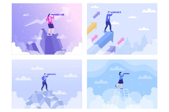 15 Business Vision And Target Illustration