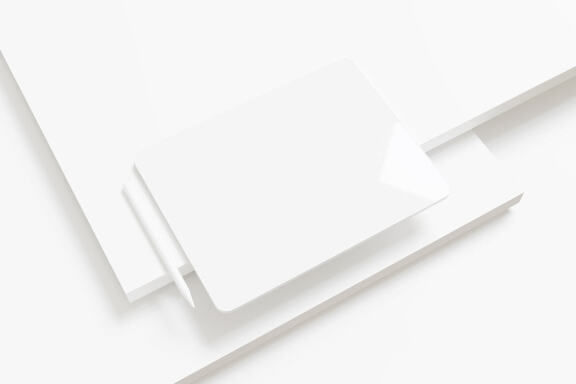 Landscape orientation tablet mockup with stylus