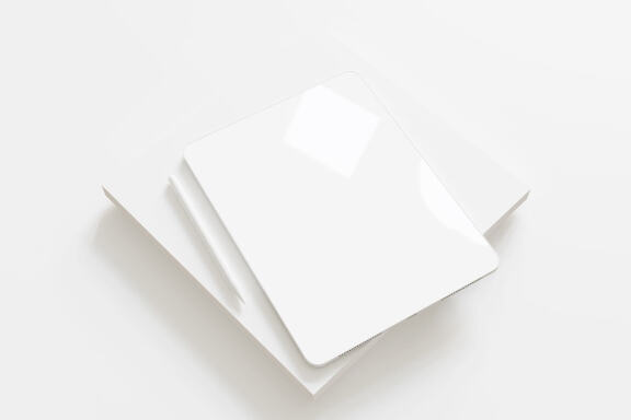 Tablet mockup on top of the block with stylus on the side