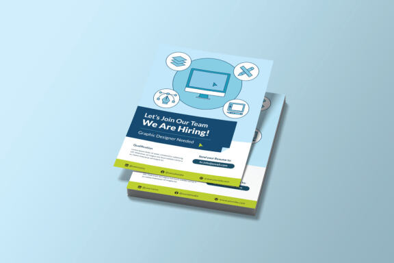 Recruitment Graphic Designer Flyer Template