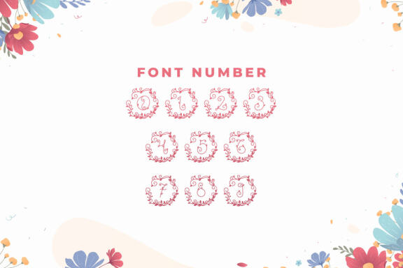 Monogram Floral Font