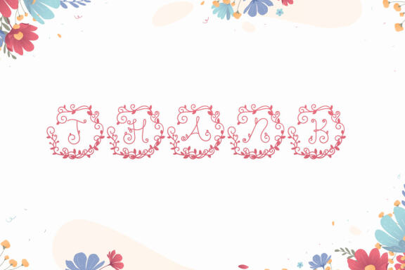 Monogram Floral Font