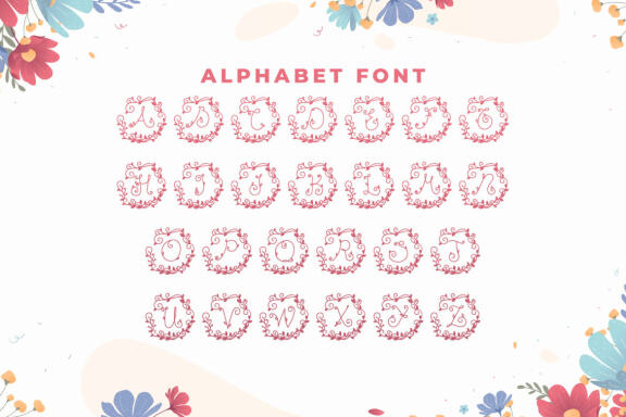 Monogram Floral Font