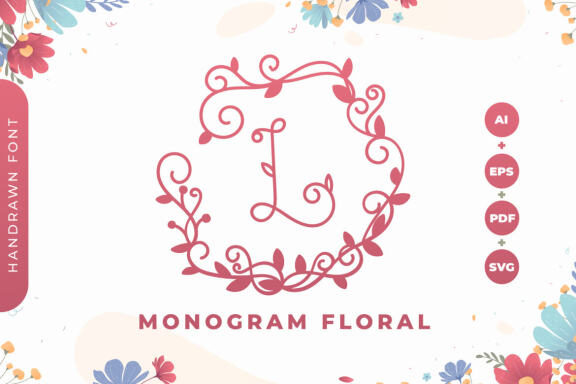 Monogram Floral Font