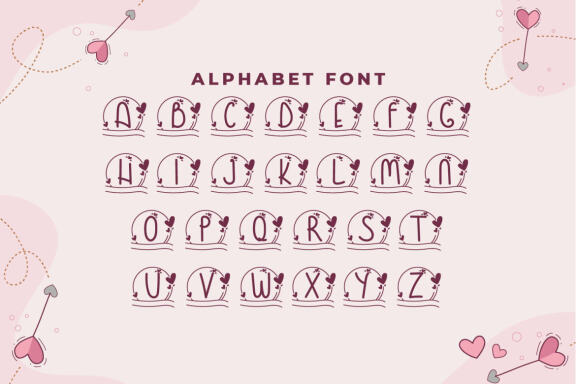 Free Monogram Handrawn Love