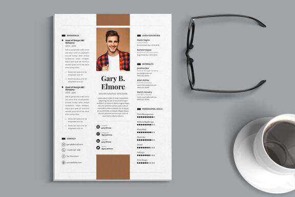 Professional CV Resume Indesign Template Vol.27