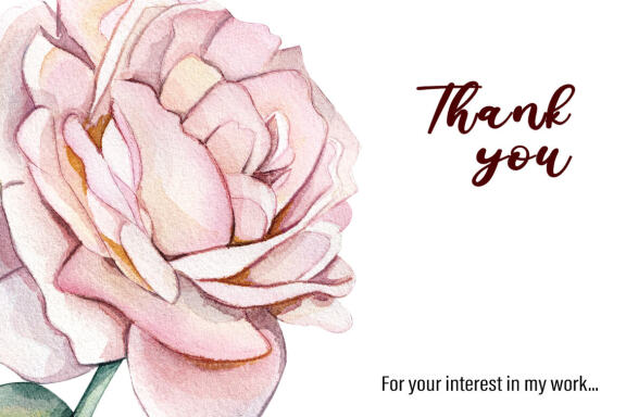Watercolor clipart delicate pink roses and dried flowers
