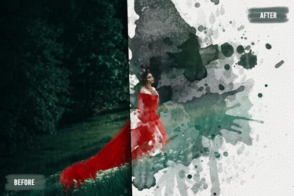 28 Watercolor Splash Brushes