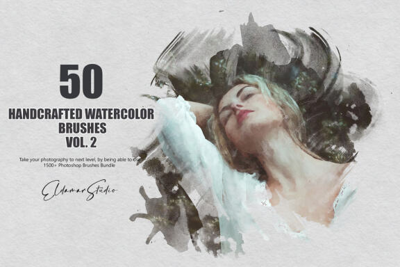 50 Handcrafted Watercolor Brushes - Vol. 2