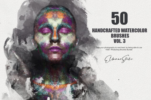 50 Handcrafted Watercolor Brushes - Vol. 3