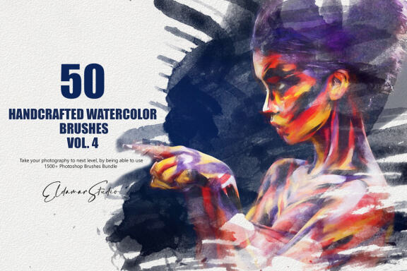 50 Handcrafted Watercolor Brushes - Vol. 4