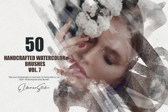 50 Handcrafted Watercolor Brushes - Vol. 7