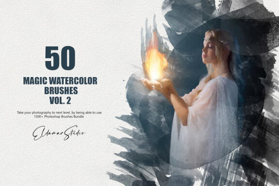 50 Magic Watercolor Brushes - Vol. 2