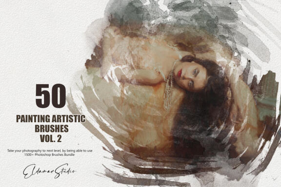 50 Painting Artistic Brushes - Vol. 2