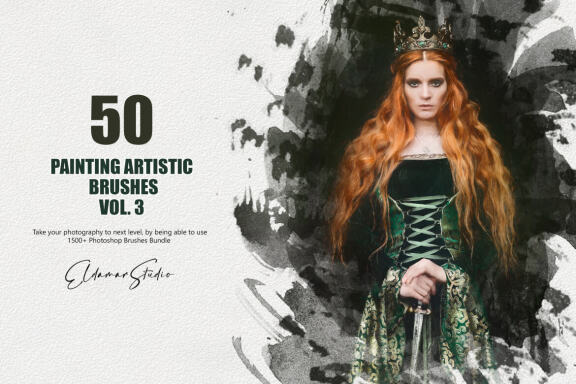 50 Painting Artistic Brushes - Vol. 3