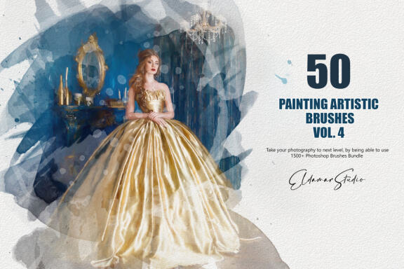 50 Painting Artistic Brushes - Vol. 4