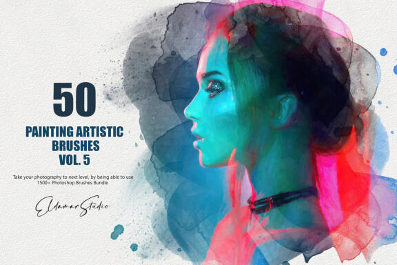 50 Painting Artistic Brushes - Vol. 5