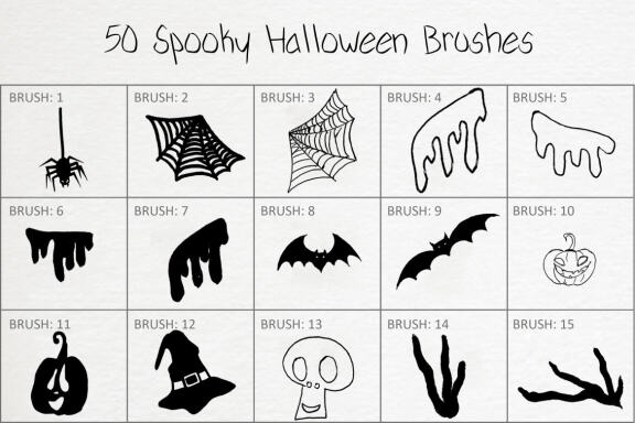 50 Spooky Halloween Brushes