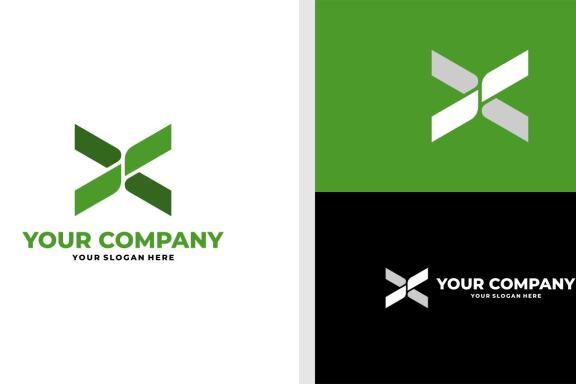 LETTER X LOGO ARROW GEOMETRIC EDITABLE
