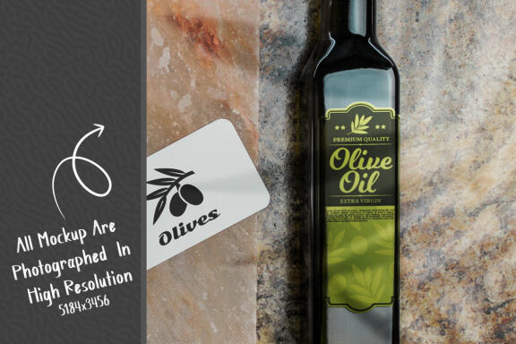 Olive Oil Bottle - Free Mockup #03