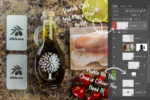 Olive Oil Bottle Mockup #22