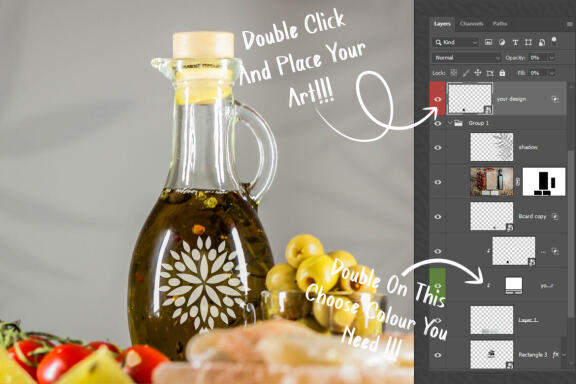 Olive Oil Bottle Mockup #25