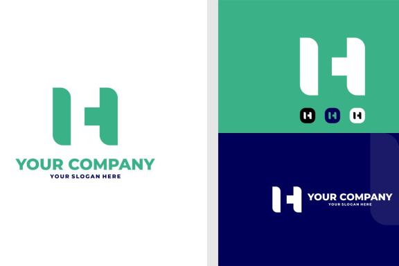 HC TECHNOLOGY LOGO COMMUNICATION SIMPLE MONOGRAM EDITABLE