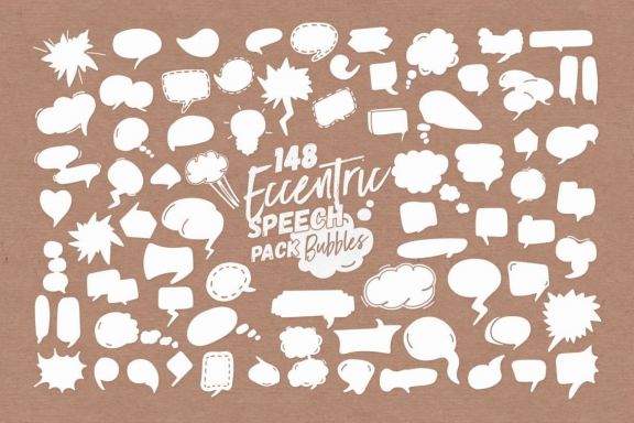 Eccentric Speech Bubbles Vector Pack