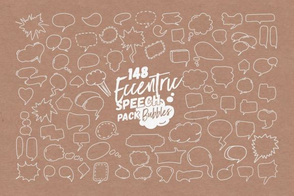 Eccentric Speech Bubbles Vector Pack