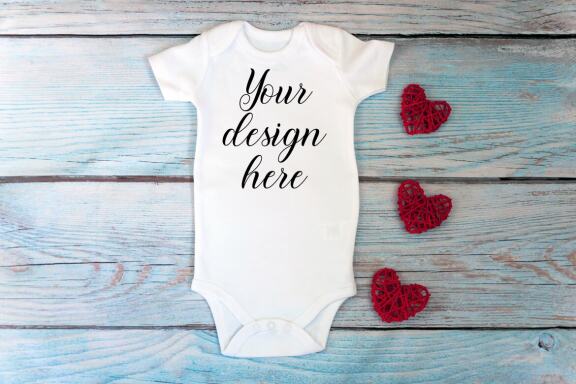 Valentines day White t-shirt mockup. Valentines Day Bodysuit mockup. Valentines Day mockup bundle for t-shirts and bodysuits.