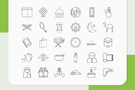 Ramadhan Kareem Line Icons