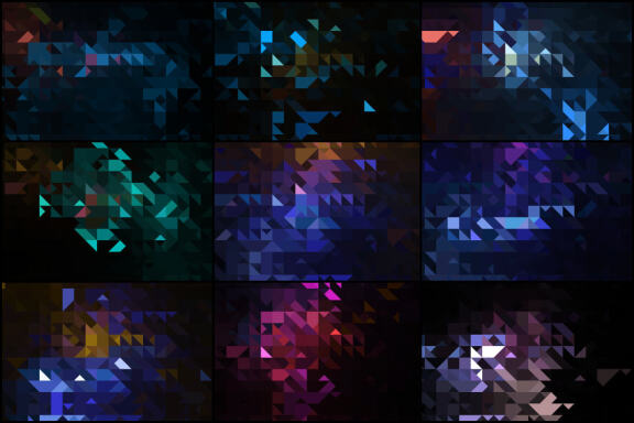 30 Abstract Triangle Mosaic Backgrounds - Vol. 1