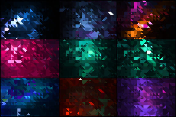 30 Abstract Triangle Mosaic Backgrounds - Vol. 1