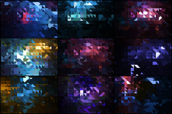 30 Abstract Triangle Mosaic Backgrounds - Vol. 1
