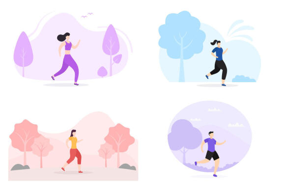 15 Jogging or Running Illustration