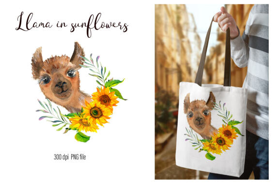 Watercolor Llama Clipart - Sublimation designs