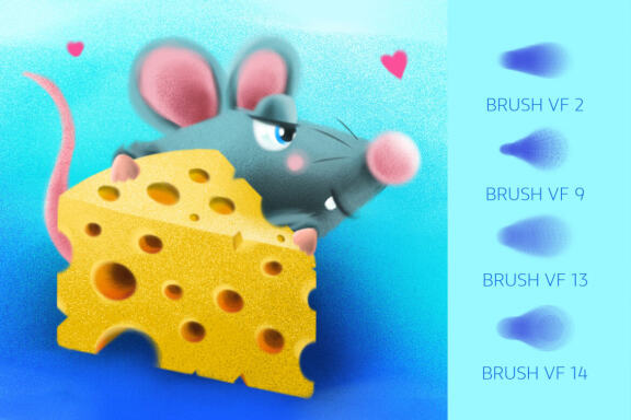 Grain artistic brushes for Procreate & Photoshop