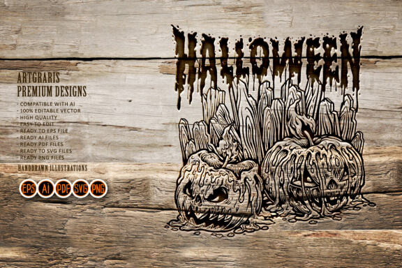 Halloween Head Silhouette Candles  Jack Lantern