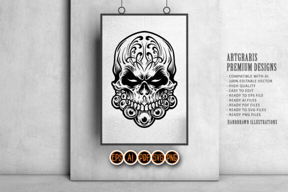 Calavera Muerte Mexicana Dia De Los Silhouette