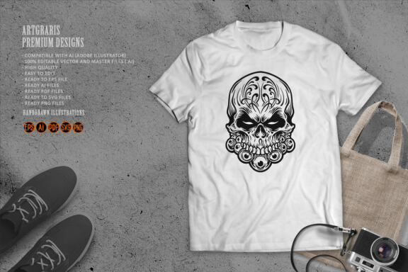 Calavera Muerte Mexicana Dia De Los Silhouette